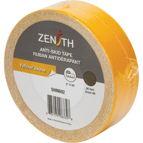 Anti-Skid Tape, 2" x 60', Yellow Trail Hammer and Bolt