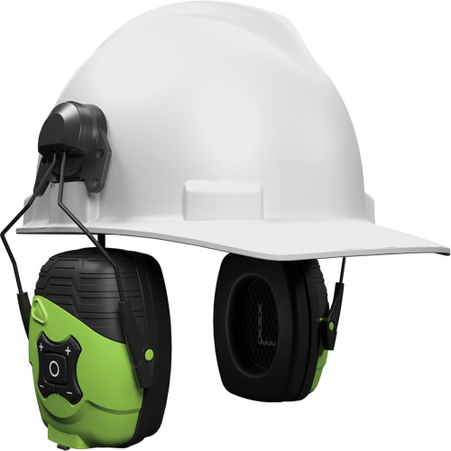 &eacute;couteurs Bluetooth Link Aware vert s&eacute;curit&eacute;, Style Fixation pour casque, 21 dB Trail Hammer and Bolt