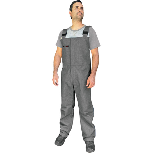 CoreMAX FR Bib Overall, Small, Grey Trail Hammer and Bolt
