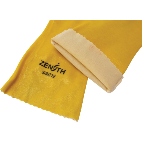 Gants &agrave; fini rugueux et r&eacute;sistants aux produits chimiques, Taille 9, 14" lo, PVC, Doublure en Interlock, 47-mil Trail Hammer and Bolt