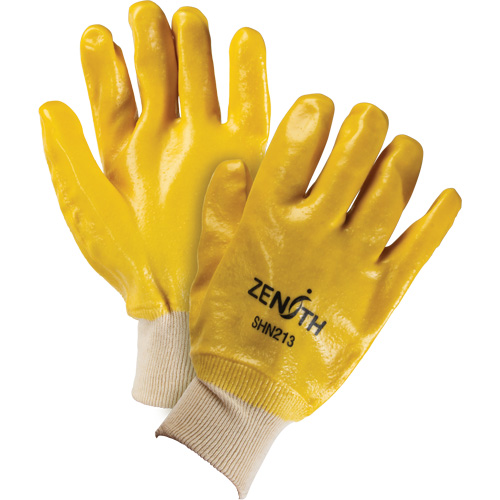 Gants &agrave; fini rugueux et r&eacute;sistants aux produits chimiques, Taille 9, 10" lo, PVC, Doublure en Interlock, 47-mil Trail Hammer and Bolt
