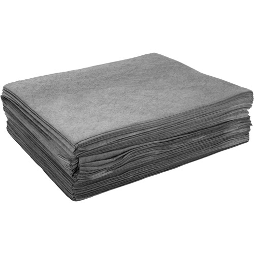 Meltblown Sorbent Pads, Universal, 15" x 19", 8 gal. Absorbancy Trail Hammer and Bolt