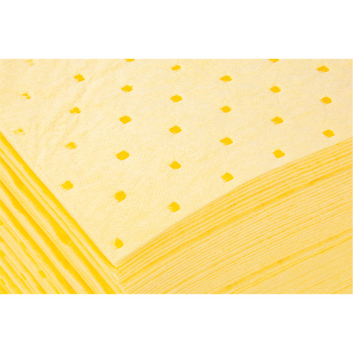 Bonded Sorbent Pads, Hazmat, 15" x 19", 8 gal. Absorbancy Trail Hammer and Bolt