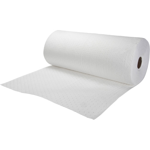Rouleaux absorbants li&eacute;es, Lourd, 150' lo x 30" la, Absorption 24 gal. Trail Hammer and Bolt