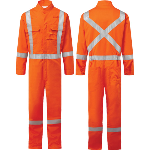 Combinaison FR Bizflame 88/12 Iona 7 oz. FR510, Taille 36, Orange Trail Hammer and Bolt