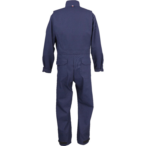Westex UltraSoft&reg; Welder's Coverall - Regular, Size Small, Navy Blue Trail Hammer and Bolt