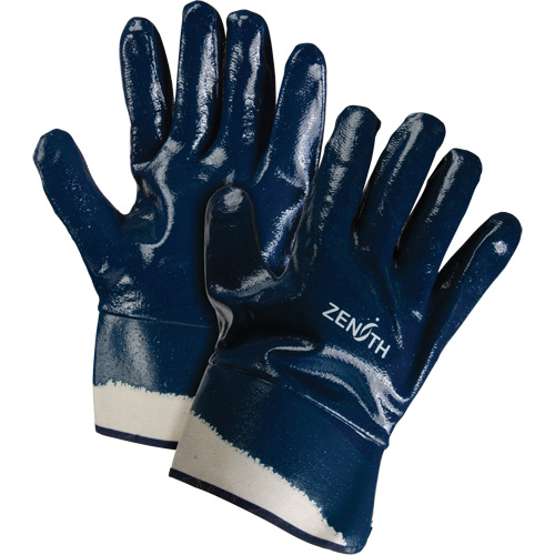Gants &agrave; poignet de s&eacute;curit&eacute; de poids lourd, 10/T-Grand, R&ecirc;vetement Nitrile, Enveloppe en Coton Trail Hammer and Bolt