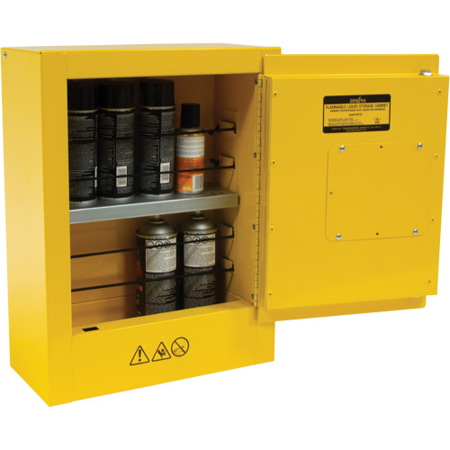 Armoire de s&eacute;curit&eacute; miniature pour produits inflammables, 2 gal., 1 Porte(s), 17" La x 22" h x 8" p Trail Hammer and Bolt