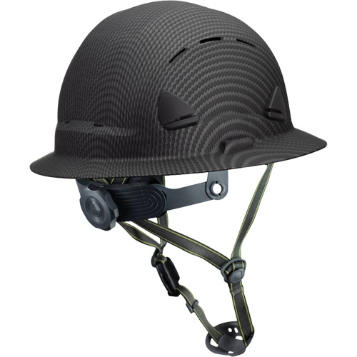 Casque Fibre Metal de style escalade avec bordure compl&egrave;te, R&eacute;pond aux normes CSA type 2, Suspension Rochet, Ventil&eacute; Trail Hammer and Bolt