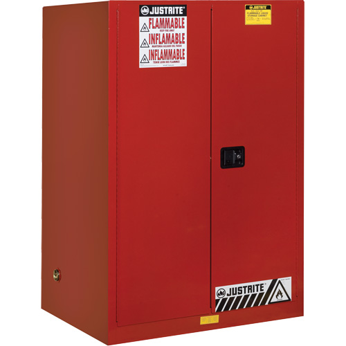 Sure-Grip&reg; EX Flammable Cabinet, 90 Gal., 2 Door, 43" W x 65" H x 34" D Trail Hammer and Bolt