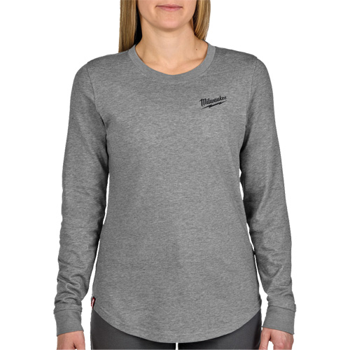 FREEFLEX Long-Sleeve Hybrid T-Shirt, Women's, X-Small, Grey Trail Hammer and Bolt