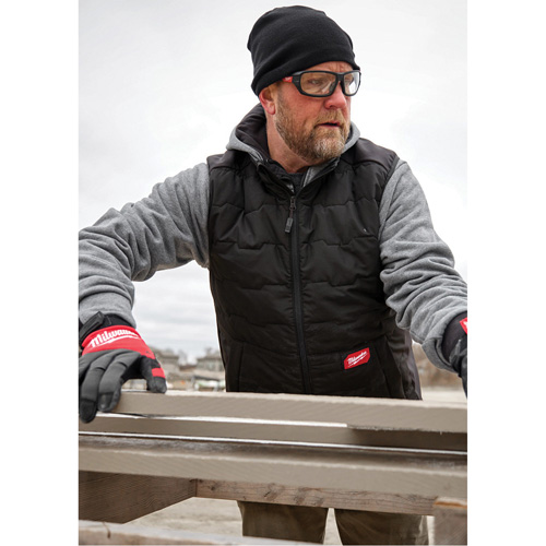 FREEFLEX Lightweight Insulated Vest, Men's, Small, Black Trail Hammer and Bolt