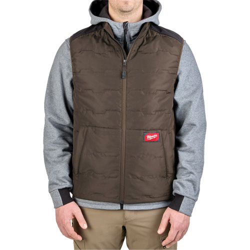 FREEFLEX Lightweight Insulated Vest, Men's, Small, Brown Trail Hammer and Bolt