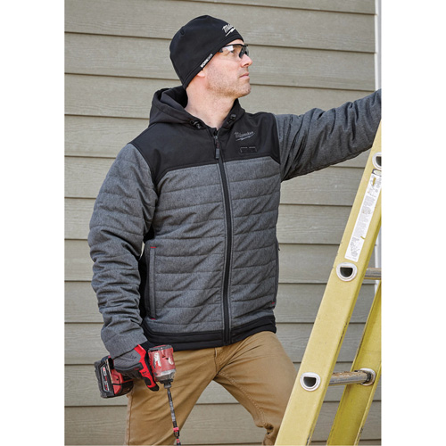 WORKSKIN Low-Profile Beanie, Polyester Lining, One Size, Black Trail Hammer and Bolt