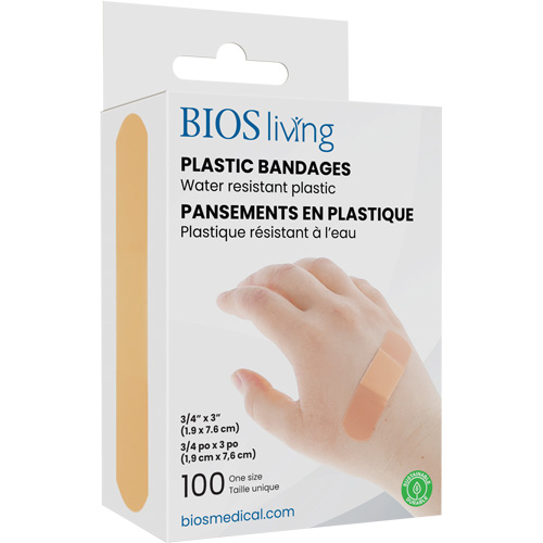 Bandages hydrofug&eacute;s, Rectangulaire/carr&eacute;e, 3", Plastique, St&eacute;rile Trail Hammer and Bolt
