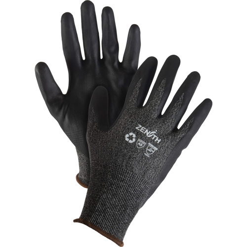 Gants &eacute;cologiques, l&eacute;gers, et r&eacute;sistants &agrave; la coupe, &agrave; haute dext&eacute;rit&eacute;, Taille 10, Calibre 21, Rev&ecirc;tement Mousse de nitrile, Enveloppe en Acier inoxydable/PEHP/rPET, ASTM ANSI niveau A5 Trail Hammer and Bolt