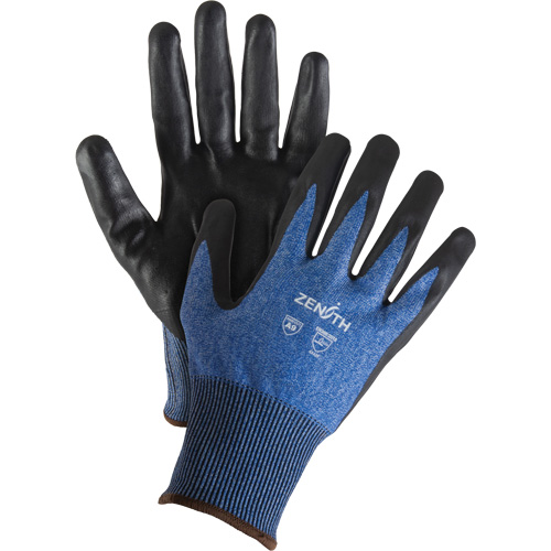 Gants l&eacute;gers et haute dext&eacute;rit&eacute; r&eacute;sistants &agrave; la coupe, Taille 11, Calibre 18, Rev&ecirc;tement Mousse de nitrile, Enveloppe en Acier inoxydable/PEHP/Tungst&egrave;ne, ASTM ANSI niveau A9 Trail Hammer and Bolt
