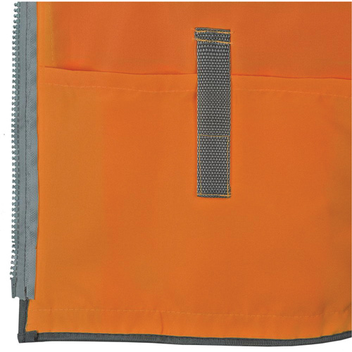 Pioneer Mesh Back Zip Front Surveyor Safety Vest, High Visibility Orange, Small, Polyester Trail Hammer and Bolt