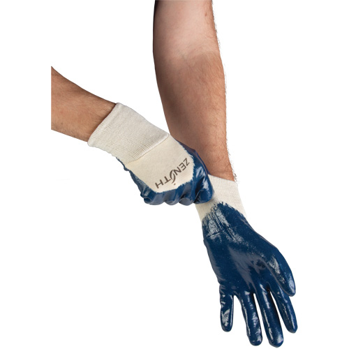 Medium-Weight Interlock Lined Gloves, 10/X-Large, Nitrile Coating, Cotton Shell Trail Hammer and Bolt
