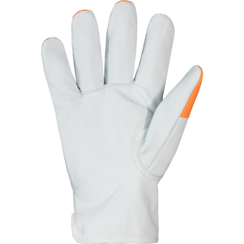 Gants haute visibilit&eacute; r&eacute;sistants &agrave; la coupe Endura Pro, Taille Petit, Enveloppe en Cuir de vache, ASTM ANSI niveau A6 Trail Hammer and Bolt