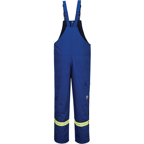 Bizflame&reg; 88/12 Insulated Bib Pants, Cotton/Nylon, Small, Blue Trail Hammer and Bolt