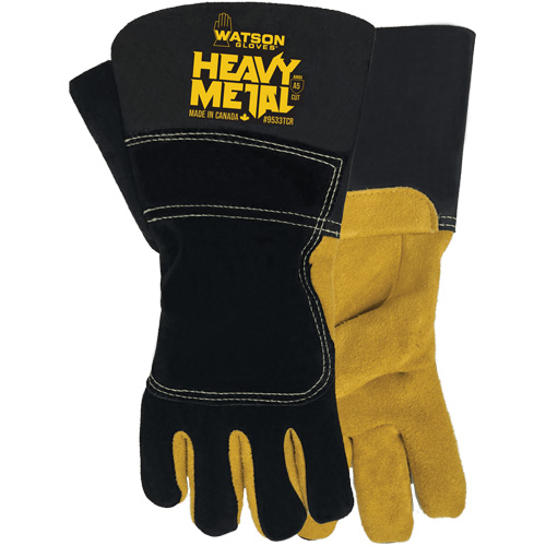 Black Velvet Winter Heavy Metal Welding Gloves, Size Small, Split Elkhide Shell, ASTM ANSI Level A5 Trail Hammer and Bolt