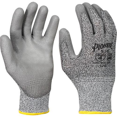 Cut-Resistant Gloves, Size Small, 13 Gauge, Polyurethane Coated, ASTM ANSI Level A4 Trail Hammer and Bolt