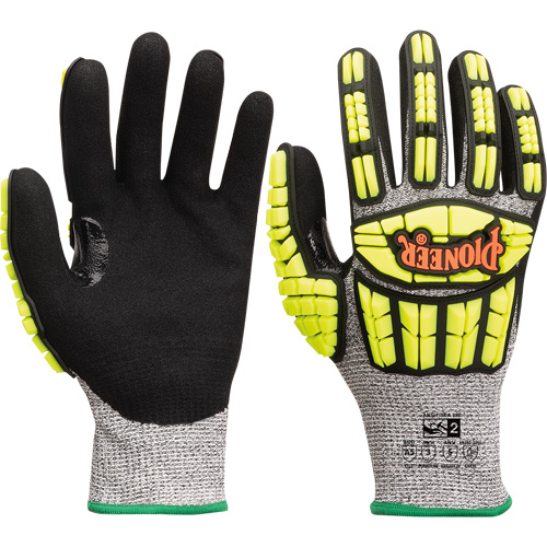 Gants r&eacute;sistant aux coupures et chocs, Petit, Paume en Synth&eacute;tique, Poignet Poignet en tricot Trail Hammer and Bolt
