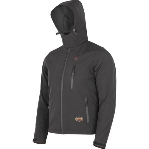 Veste chauffante Softshell, Hommes, Petit, Noir Trail Hammer and Bolt