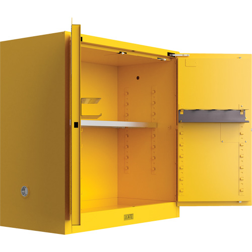 Armoire de s&eacute;curit&eacute; pour produits inflammables Utili-Guard+, 30 gal., 1 Porte(s), 43" La x 44" h x 22" p Trail Hammer and Bolt