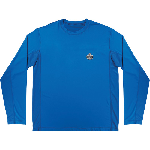 Chill-Its 6689 Cooling Long Sleeve Sun Shirt with UV Protection, Blue, Small Trail Hammer and Bolt