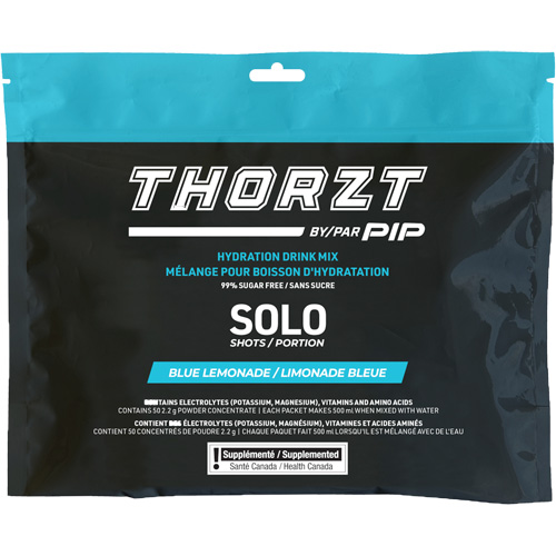 THORZT Sugar-Free Solo Shot Hydration Drink Mix, Single Serve, Blue Lemonade Trail Hammer and Bolt