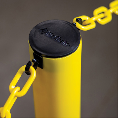 Industrial Stanchion Kit with Plastic Chain, 37" High, Red Trail Hammer and Bolt