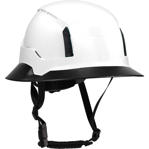Wide Clip-On Full Brim for RZRBack Climbing Helmet, White Trail Hammer and Bolt