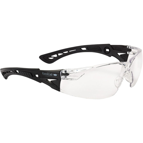 Rush+ Small BSSI Safety Glasses, Clear Lens, Anti-Fog/Anti-Scratch, ANSI Z87+ Trail Hammer and Bolt
