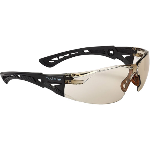 Rush+ Small BSSI Safety Glasses, Brown/Copper Lens, Anti-Fog/Anti-Scratch, ANSI Z87+ Trail Hammer and Bolt