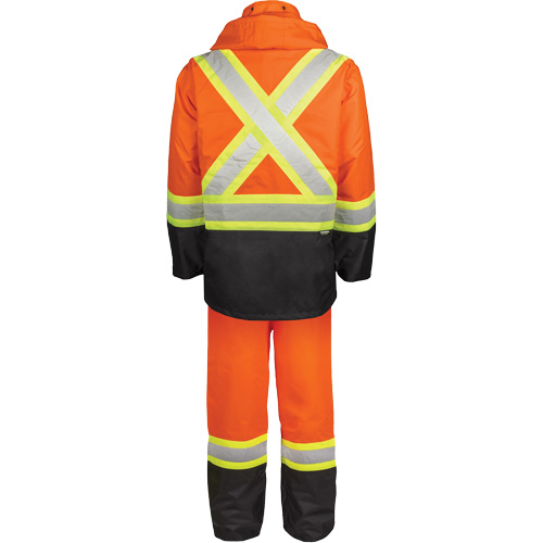 Ensemble de pluie haute visibilit&eacute; en tissu 150 deniers, Polyester, T-Grand, Orange haute visibilit&eacute; Trail Hammer and Bolt