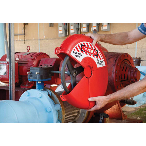 Collapsible Gate Valve Lockout Device, Wheel Type Trail Hammer and Bolt