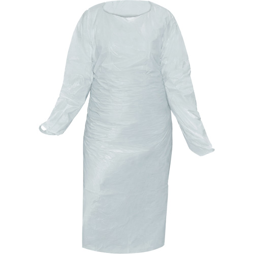 CoverMe Gown with Thumbholes, One Size, White, Polyethylene Trail Hammer and Bolt