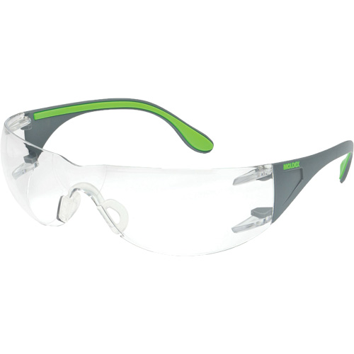 Adapt Lite Grey/Green Safety Glasses, Clear Lens, Anti-Fog/Anti-Scratch, ANSI Z87+/Meets/Exceeds CSA Z94.3 Trail Hammer and Bolt