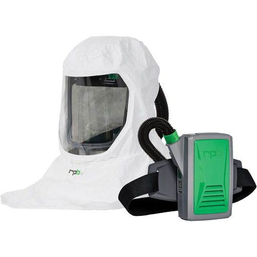 Respirateur T-Link avec casquette, tube de respiration, montage &agrave; la ceinture & APR motoris&eacute; PX5, Cagoule ample & visi&egrave;re, Pile Lithium-ion Trail Hammer and Bolt