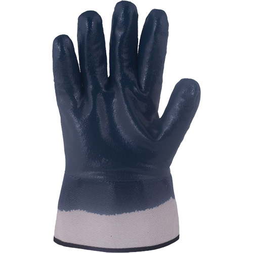Horizon&reg; Navy Gloves with Pasted Cuffs, 2X-Large, Nitrile Coating, Jersey/Cotton Shell Trail Hammer and Bolt