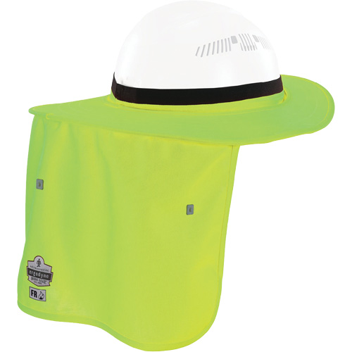 Bordure FR vert lime pour casque de chantier avec cache-cou Trail Hammer and Bolt
