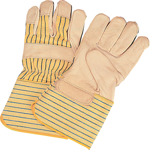 Gants d'ajusteur &agrave; paume s&egrave;che d'usage standard, Grand, Paume en Cuir fleur de vache, Doublure en Coton Trail Hammer and Bolt