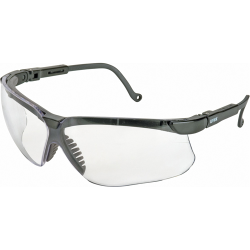 Lunettes de s&eacute;curit&eacute; Uvex Genesis, Lentille Transparent, Anti-&eacute;gratignures, R&eacute;pond ou surpasse la norme CSA Z94.3 Trail Hammer and Bolt