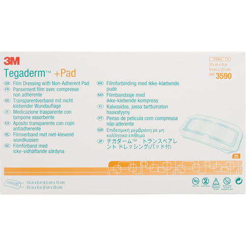 Tegaderm Transparent Dressing With Absorbent Pad, Rectangular/Square, 8", Plastic, Sterile Trail Hammer and Bolt