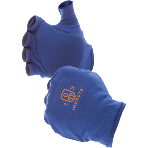 Anti-Impact Fingerless Left-Hand Glove Liner, 6/X-Small, Synthetic Palm, Slip-On Cuff Trail Hammer and Bolt