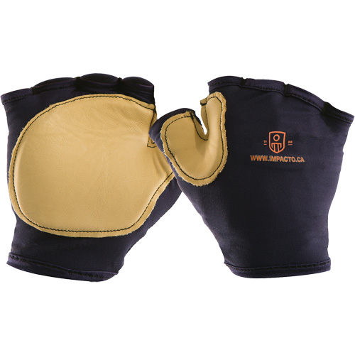 Anti-Impact Tool Grip Fingerless Left-Hand Glove, Size X-Small, Grain Leather Palm Trail Hammer and Bolt