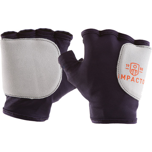 Palm/Side Fingerless Protection Gloves - Right, X-Small, Suede Palm, Slip-On Cuff Trail Hammer and Bolt