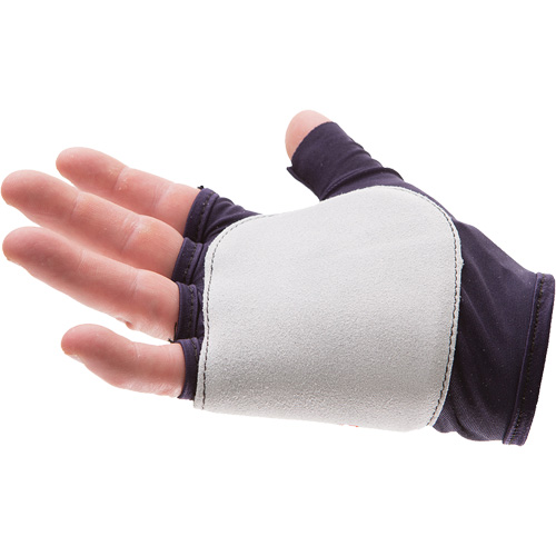 Palm/Side Fingerless Protection Gloves - Right, X-Small, Suede Palm, Slip-On Cuff Trail Hammer and Bolt